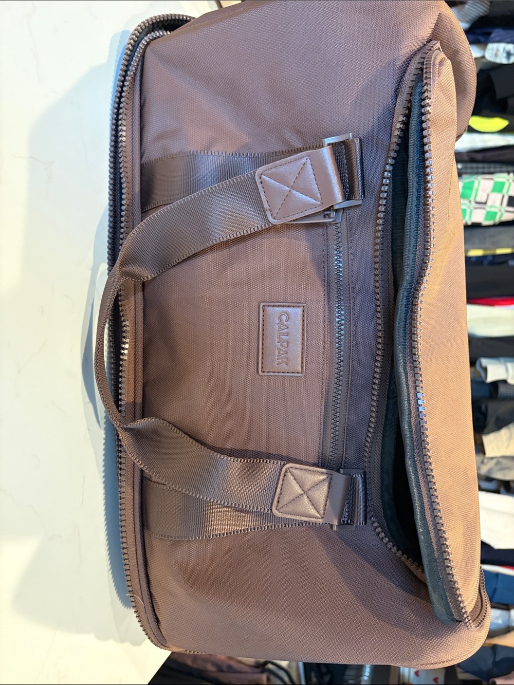 Calpak Duffel Bag in Mauve Brown